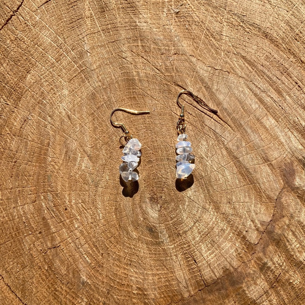 3 for $10 handmade clear quartz earrings
